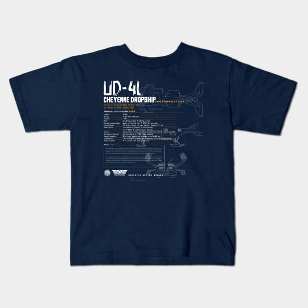 UD-4L Cheyenne Dropship Kids T-Shirt by MindsparkCreative